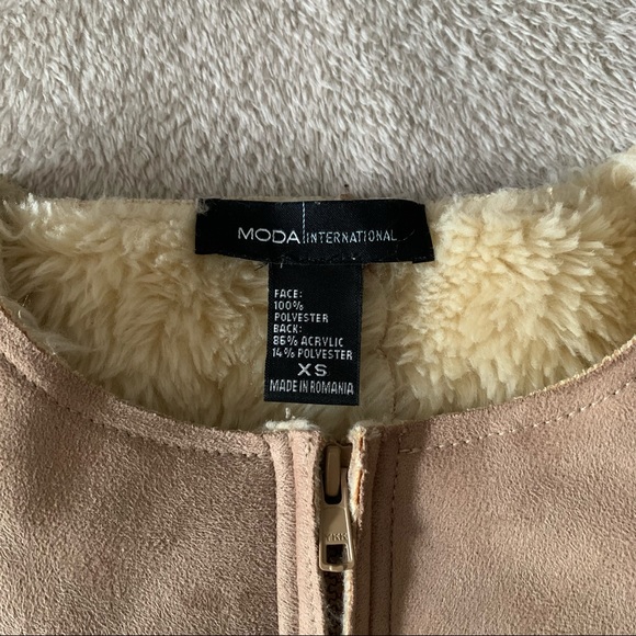 Moda International Tan Suede Coat - Picture 3 of 7